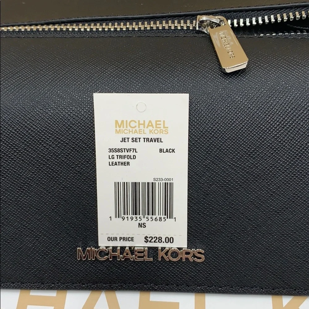 Michael Kors Jet Set Travel Lg Trifold Wallet - Picture 6 of 16